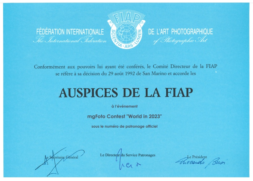 Konkursy mgFoto - patronat FIAP
